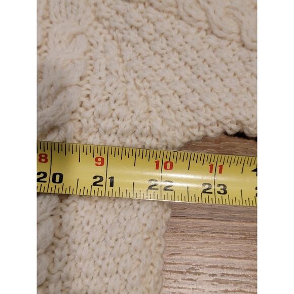Aran Crafts Merino Wool Cardigan Sweater Women Sz 1X Cottagecore Cream - Picture 10 of 12